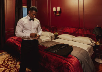 Groom Getting Ready